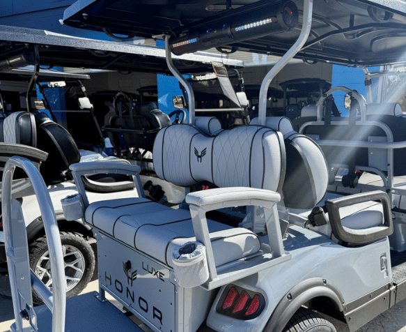 Honor G1 four-seat golf cart, side profile